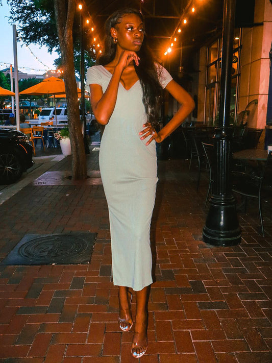 Allure Bodycon Dress - Sage